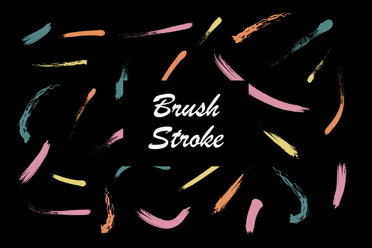 Black and Colorful Brush Stroke, an Object Illustration by ContestDesign (Photo 1 of 3)