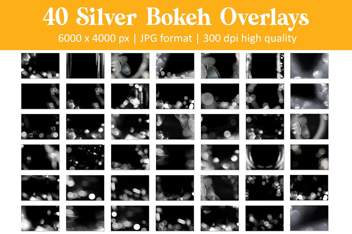 Silver Bokeh Overlays, an Object Graphic by DreamyOverlay (Photo 6 of 6)
