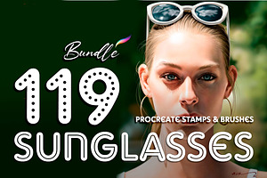 glasses stamps sunglasses brushes