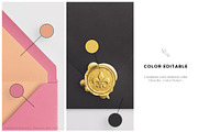 Wax Stamp & A8 Card Mockup, a Print Template by Custom Scene (Thumbnail 6 of 7)