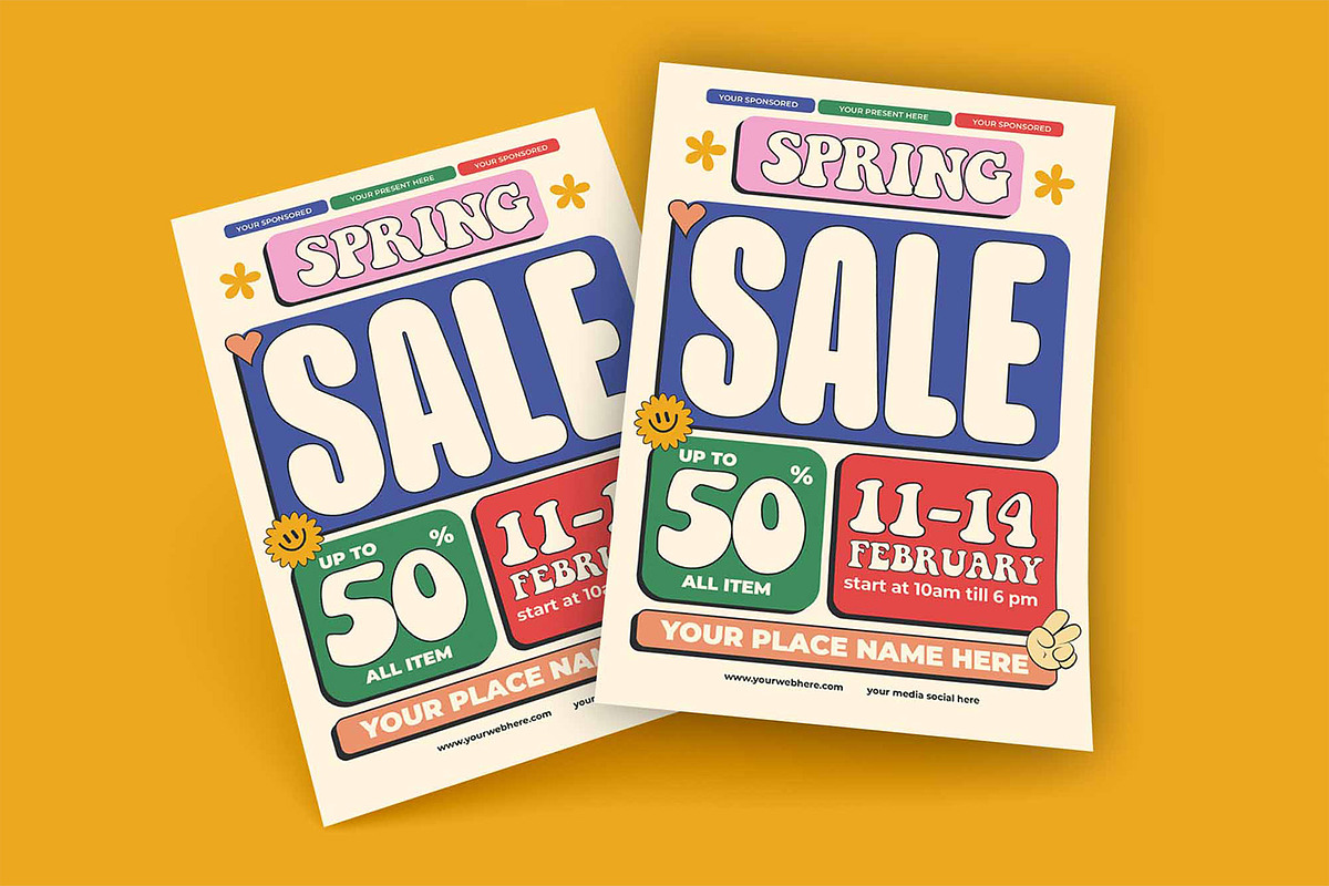 Spring Sale Flyer Template, a Flyer Template by megarez (Photo 1 of 3)