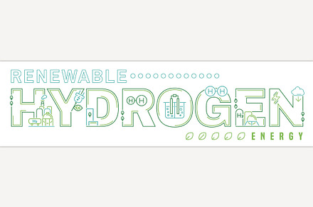 Green hydrogen energy production.