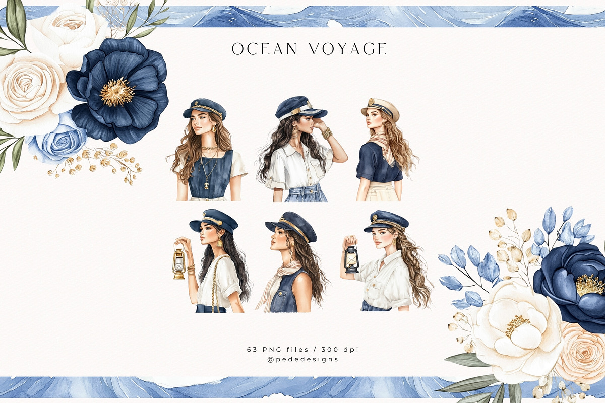 Ocean Voyage Collection, a Decorative Illustration by PeDe Designs (Photo 3 of 26)