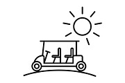 Golf Cart icon, an Outline Icon by Sumberpangan (Thumbnail 3 of 5)
