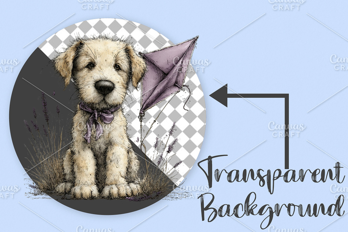 Whimsical Spring Dogs Clipart Bundle, an Illustration by Canvas Craft (Photo 2 of 7)
