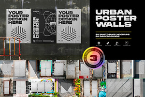 Urban Poster Wall Mockups 3