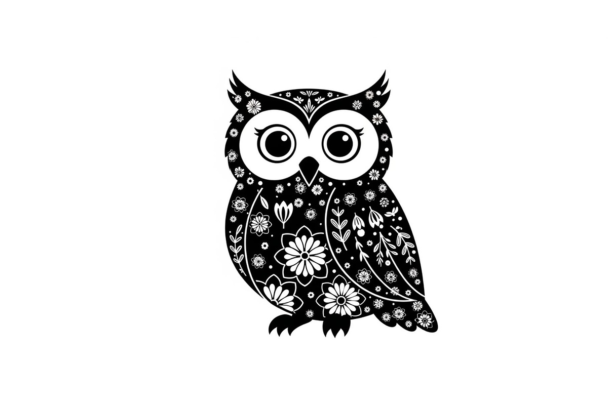 Cute Owl Silhouette Bundle, an Illustration by yasushie (Photo 2 of 31)