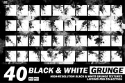 Black & White Grunge Textures, a Graphic by NoSpoon Design (Thumbnail 1 of 3)
