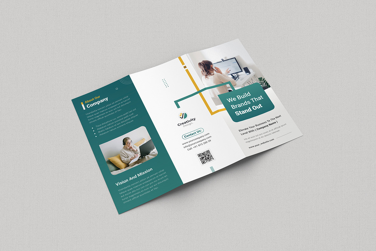 Business Tri-Fold Company Brochure, a Brochure Template by Creativity-Design (Photo 3 of 4)