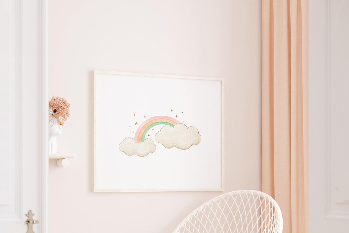 Watercolor Magic Rainbow Unicorn Set, a Decorative Illustration by Carol Lozove (Photo 16 of 74)