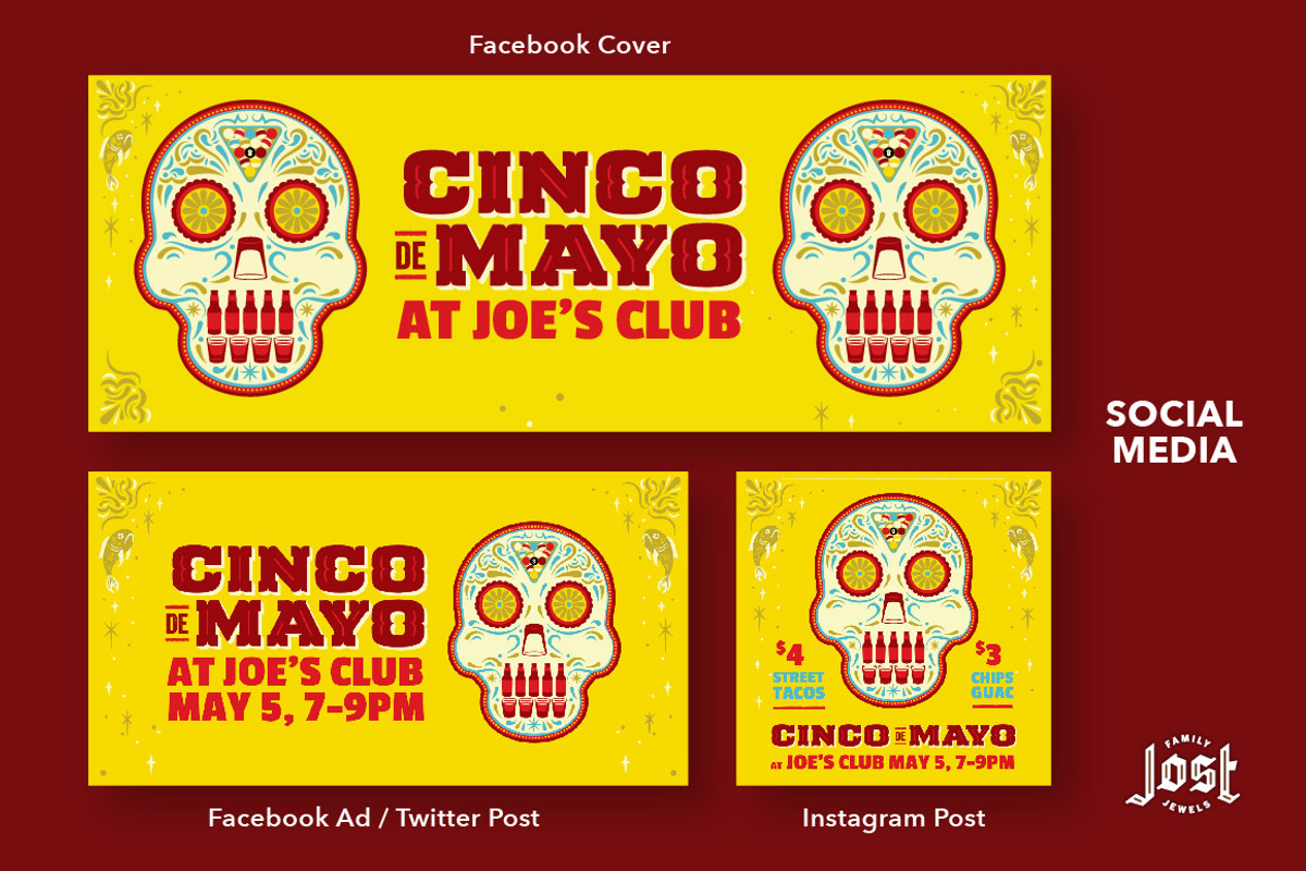 Cinco De Mayo Poster, Flyer, Social, a Flyer Template by Josty (Photo 3 of 3)