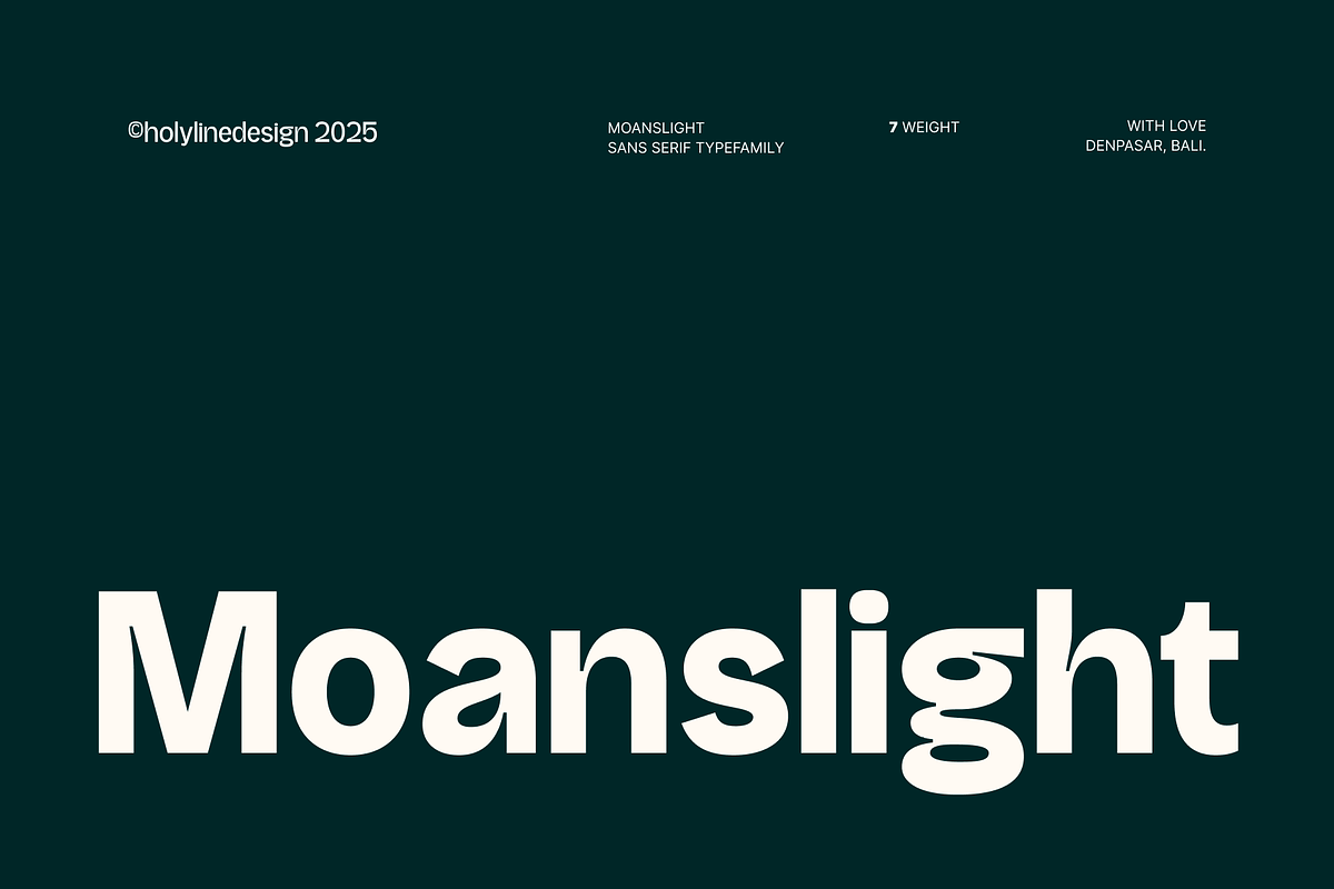 Moanslight - Modern Grotesque, a Sans Serif Font by Holyline Design (Photo 1 of 15)