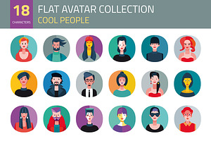 Flat Avatar Collection. Cool People