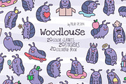 Woodlouse Clipart Bundle, an Animal Illustration by Palau (Thumbnail 1 of 9)