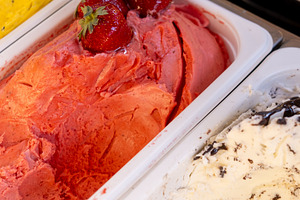 Colorful gelato fruit sorbet set ice cream berry, a Food & Drink Photo by Photo Drive Studio