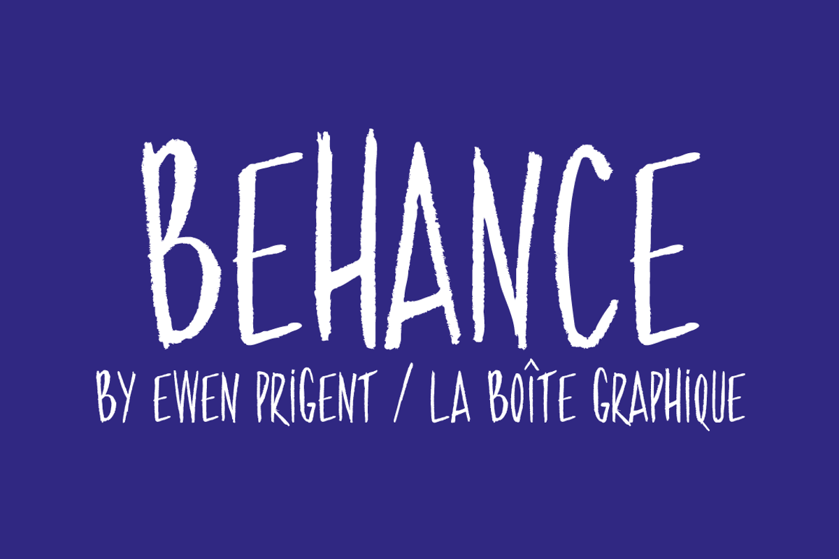 Behance, a Handwritten Font by La Boite Graphique (Photo 1 of 5)
