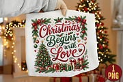 Christmas Begins With Love PNG, a Seasonal Illustration by DreamPrint404 (Thumbnail 1 of 6)