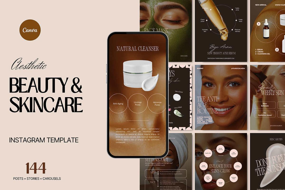 Beauty & Skincare Instagram Template