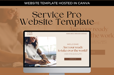 Service Pro Canva Website Template, a Landing Page Template by Digital Biz Shop