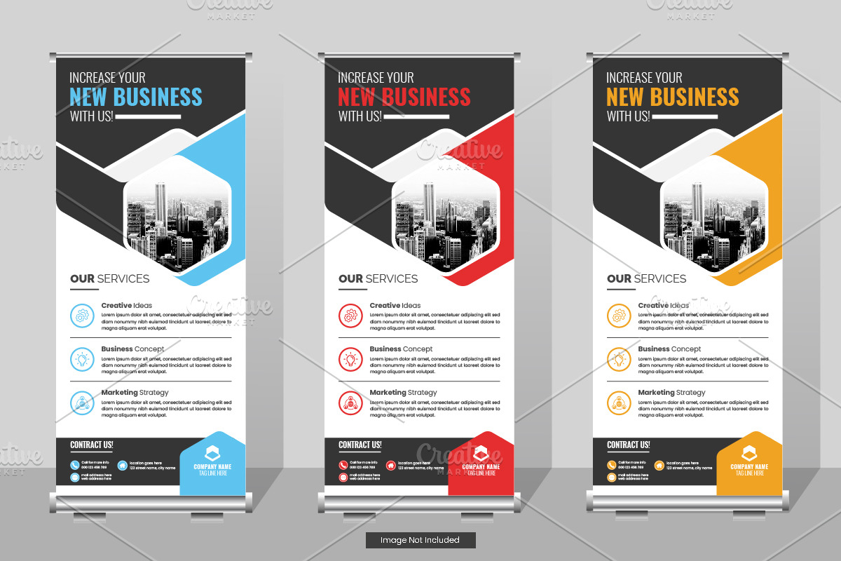 Corporate Roll-up Stand Banner, a Print Template by Tanuart