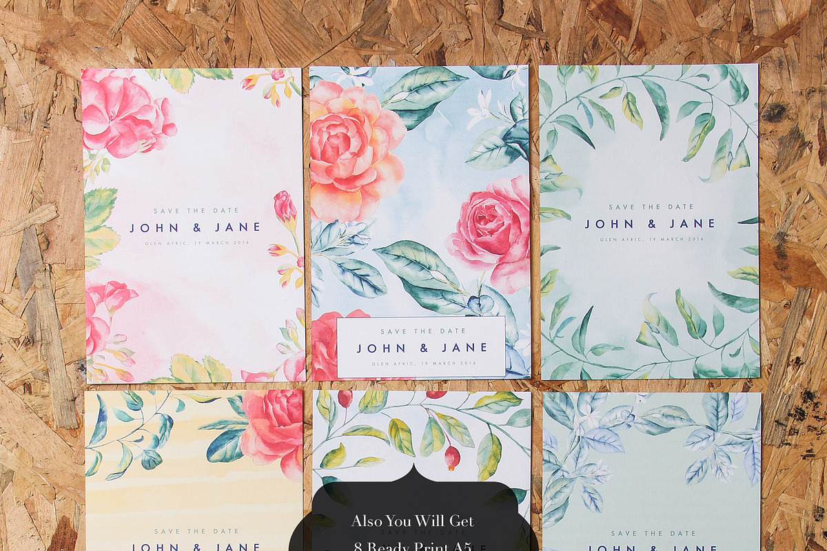 Watercolor Flowers Pack Vol 1, an Illustration by emine (Photo 4 of 7)
