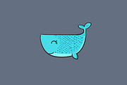 Whale doodles, an Illustration by Beatriz Gascón (Thumbnail 2 of 2)