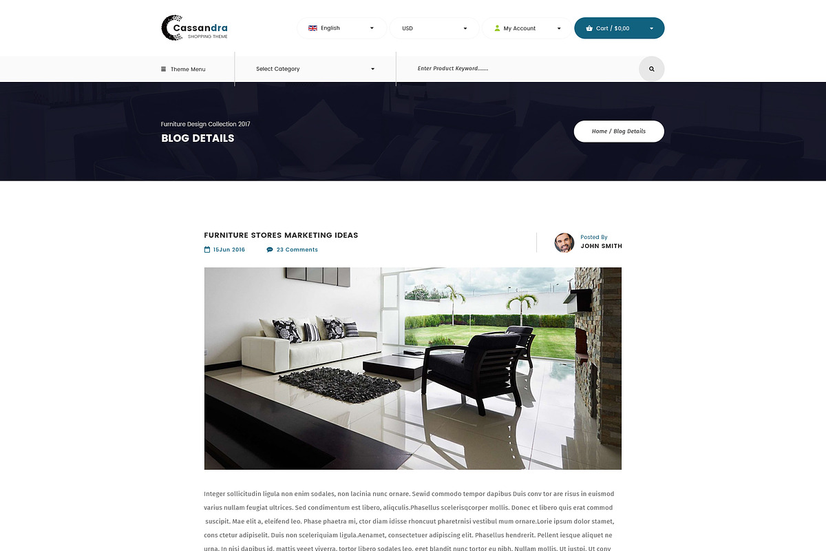 Cassandra - Furniture - Muse Theme, a Websites & App Template by DigitalCenturySF (Photo 3 of 11)
