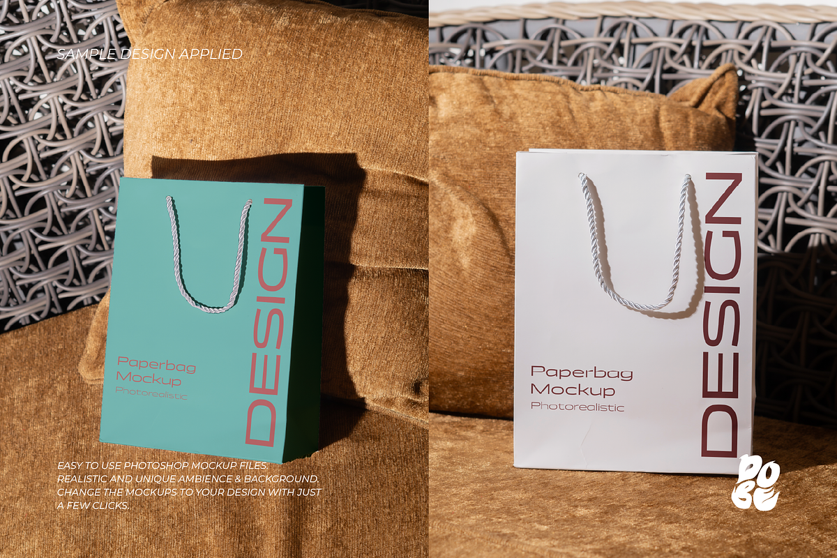 Paperbag Cozy Mockup Set Vol 1, a Packaging Mockup by DOBE Studio (Photo 4 of 4)