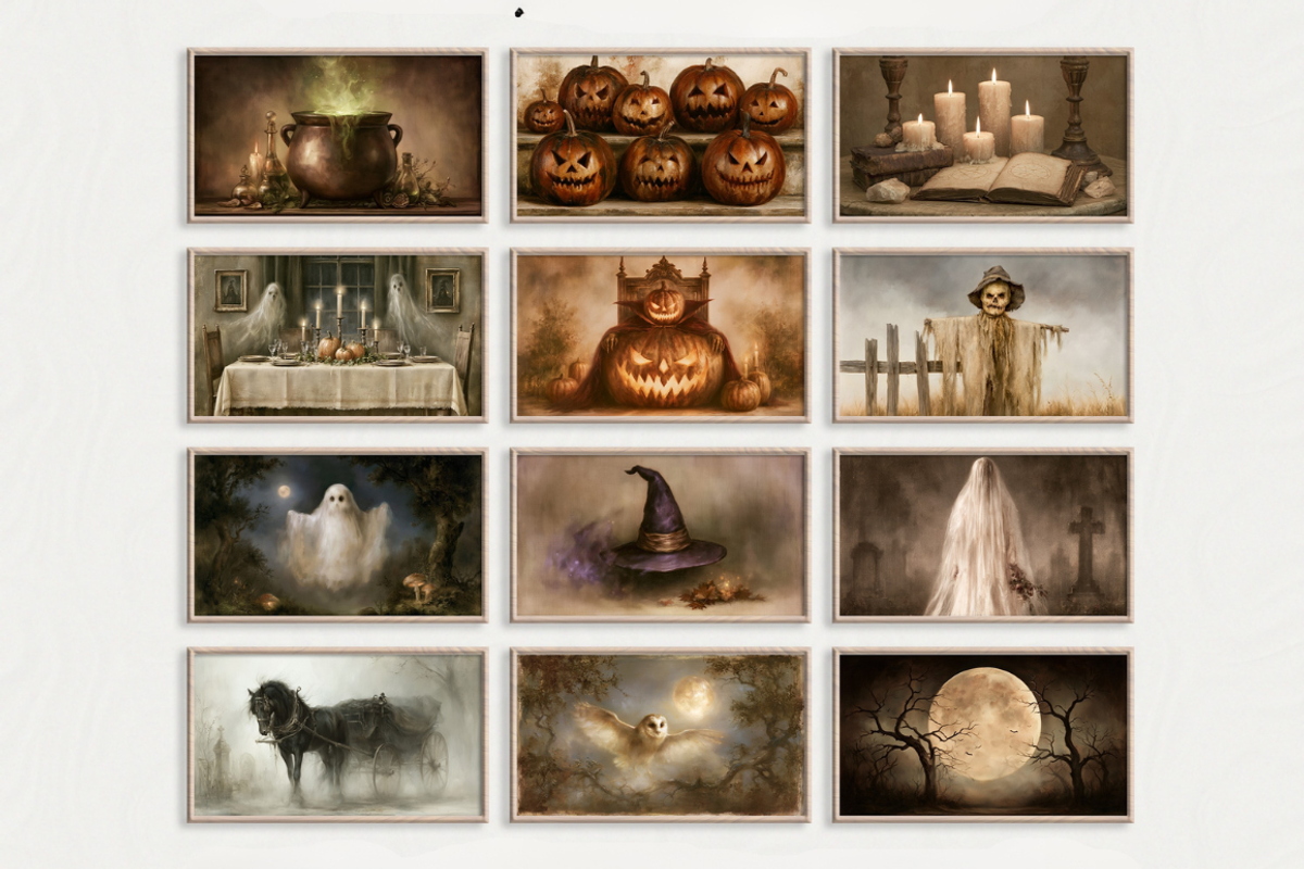 Rustic Halloween Frame Tv Art Set, a Seasonal Illustration by PrintablesByFranklyn (Photo 3 of 16)