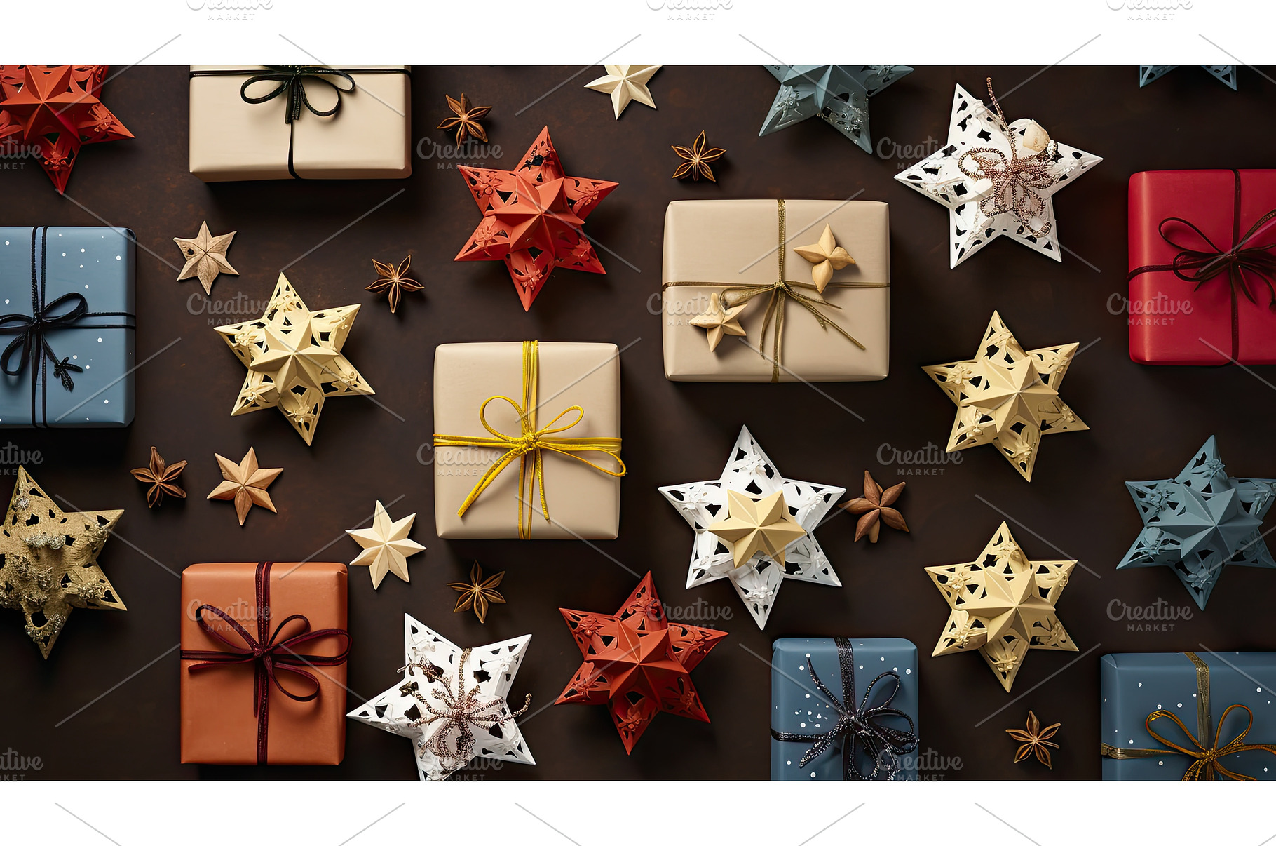 diy star wrapping paper ai generated, a Background Photo by pikepicture