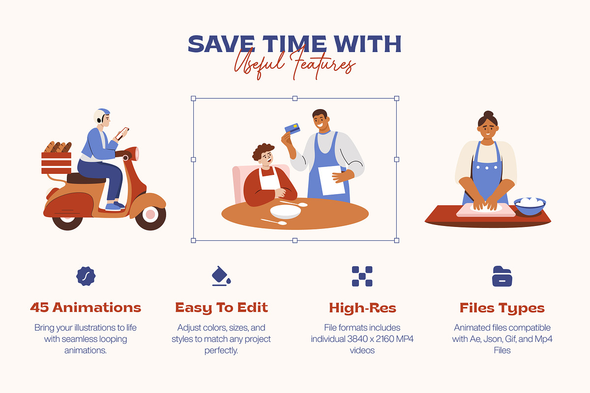 Animated Food and Delivery, a Food Illustration by Vectors Market (Photo 2 of 4)