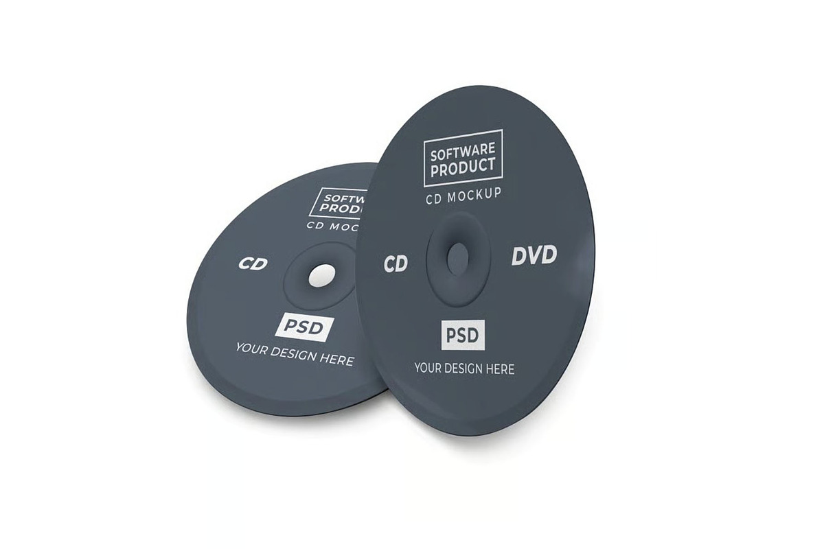 Compact Disc Mockup Template Set Vol, a Product Mockup by DesignRushMarket (Photo 10 of 11)