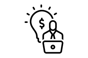Career profession black icon, an Outline Icon by Creative priyanka