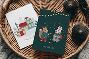 Christmas Houses Vector Clipart, a Seasonal Illustration by Jenny Quince (Thumbnail 5 of 9)