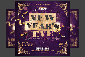 New Year Party Flyer Template, a Flyer Template by Hotpin