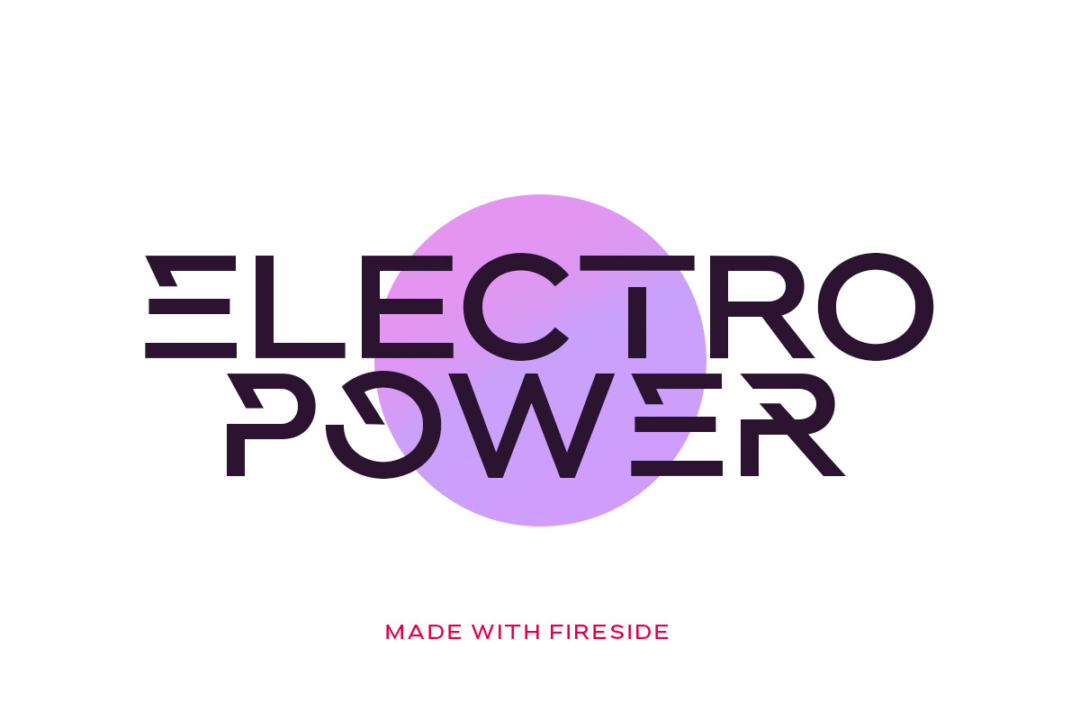 Fireside - Sharp Logo Font, a Font by Sarid Ezra (Photo 2 of 7)