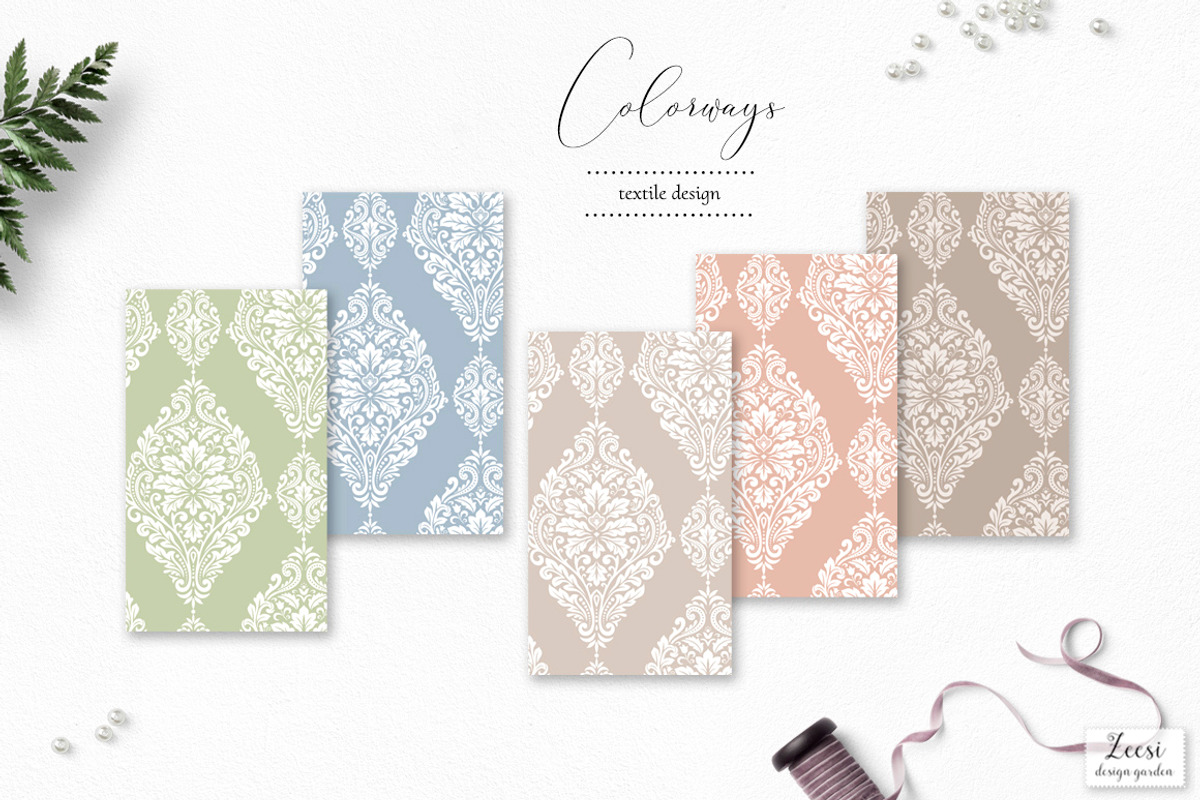 Liana Damask Pattern, a Pattern Graphic by Zeesi Design Garden (Photo 6 of 9)
