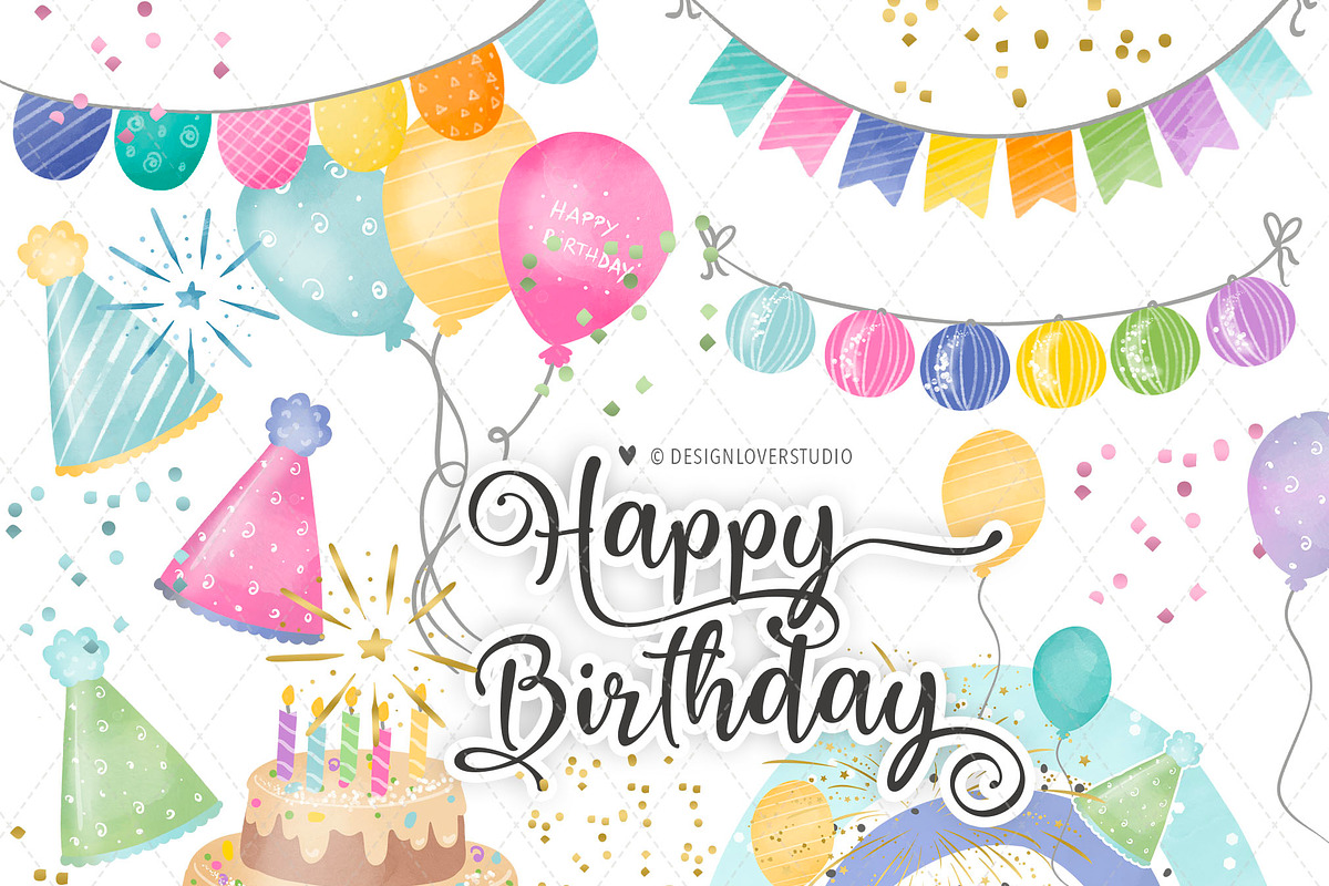 Birthday Party Rainbows design, an Illustration by designloverstudio (Photo 2 of 3)