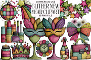 Gliteer New Year Clipart, an Illustration by Daily.Designs (Thumbnail 1 of 5)