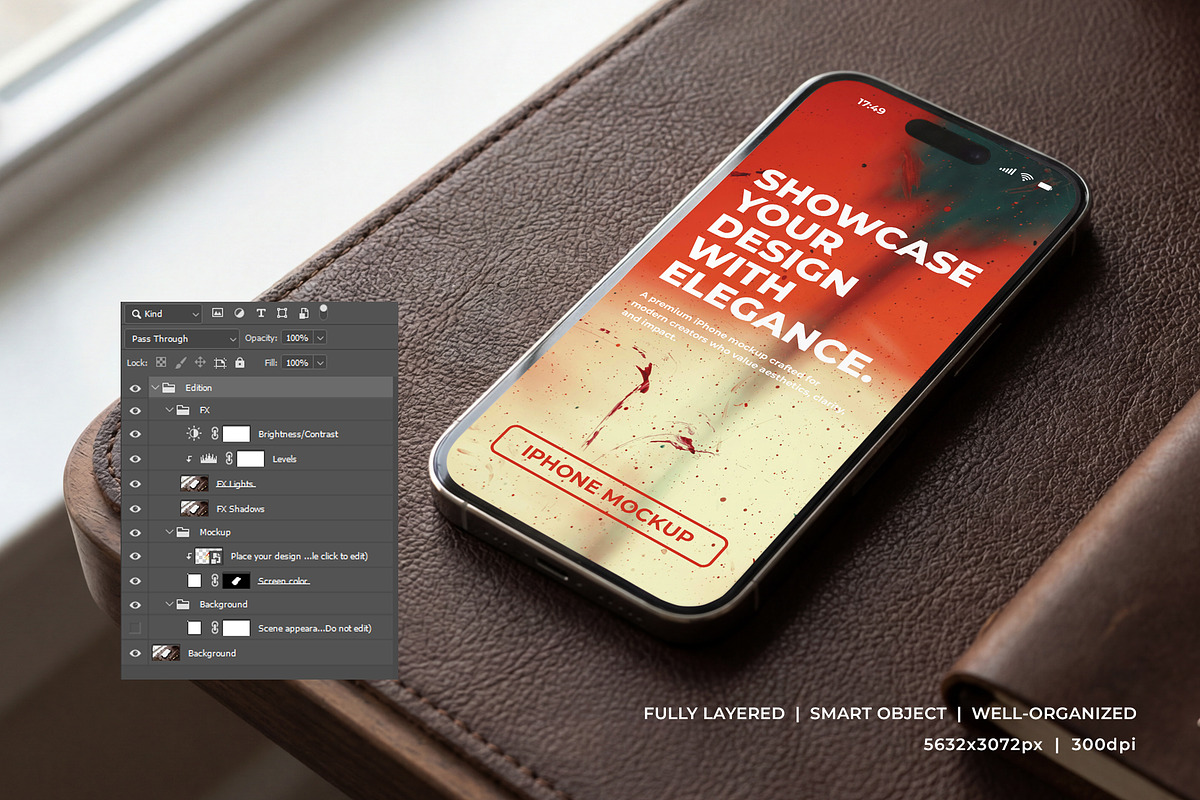 Premium iPhone Device Mockup, an iPhone Mockup by Heinzel Std Mockup (Photo 2 of 5)