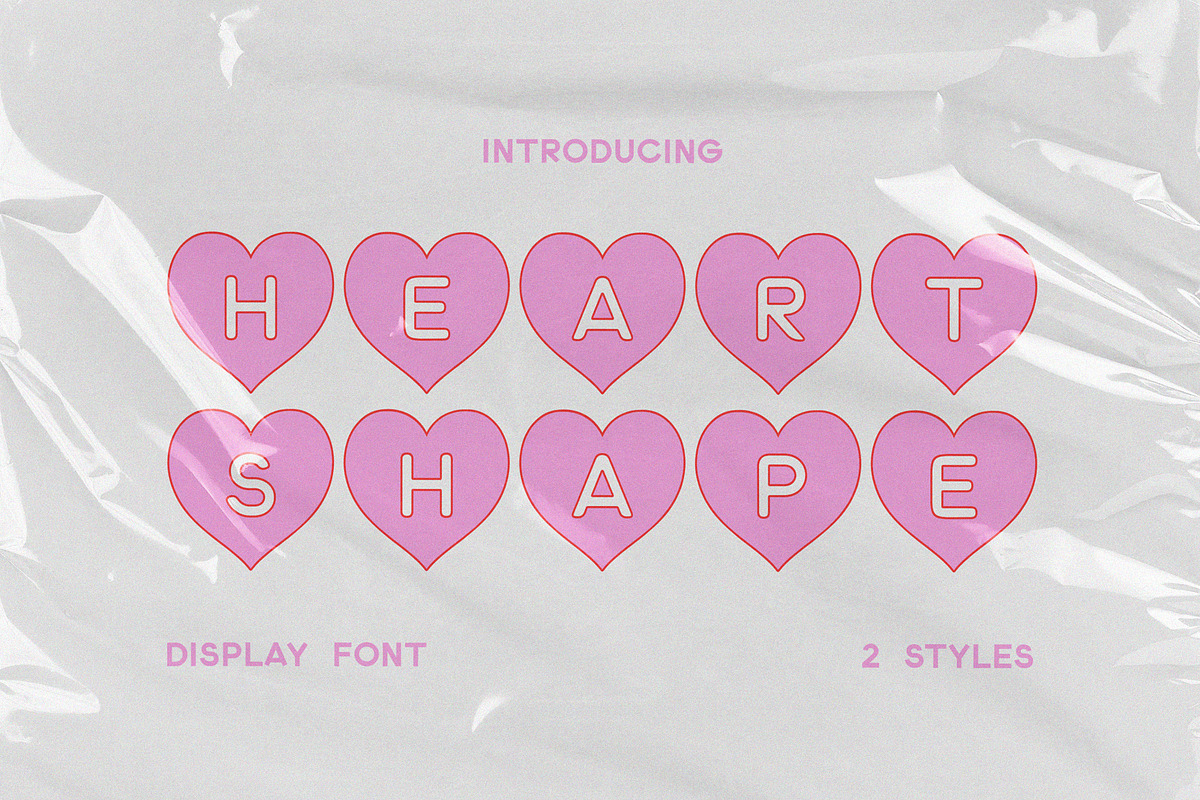 Heart Shape Font, a Sans Serif Font by CuteDreamyDesign (Photo 1 of 8)