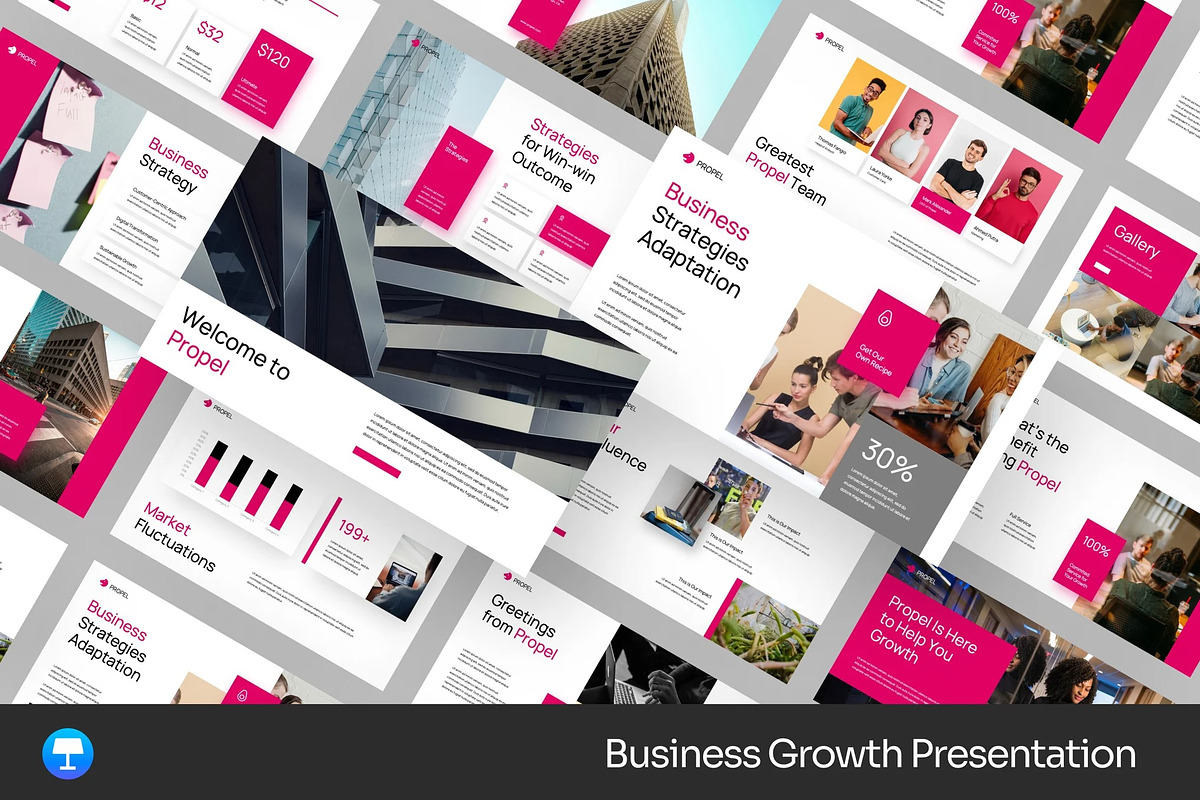 Business Growth Keynote Templates, a Presentation Template by Fit-tee (Photo 1 of 2)