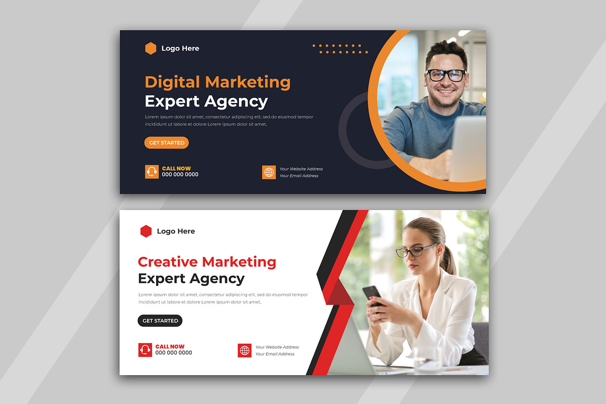 Digital Agency Facebook Cover Design, a Social Media Template by nandinigraphics