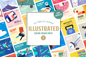 Illustrated Social Media Pack
