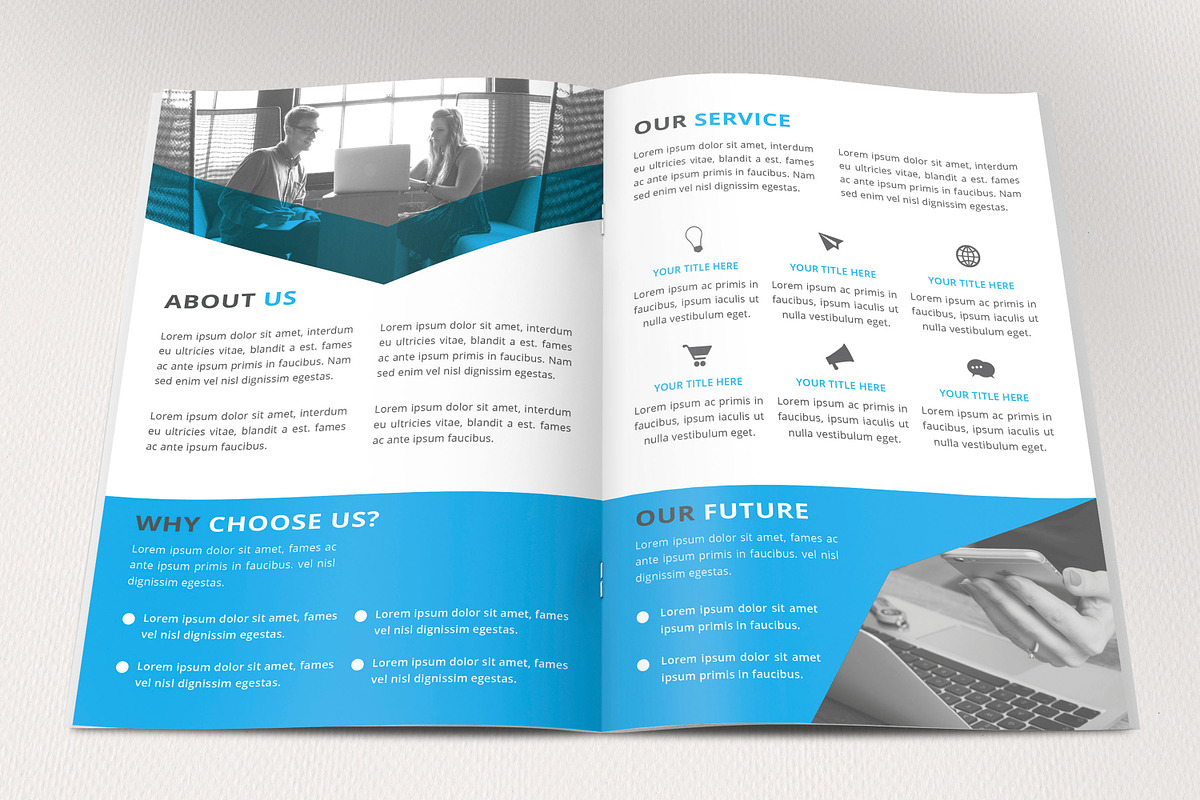 Corporate Bi-fold Brochure, a Brochure Template by design_pick (Photo 3 of 4)