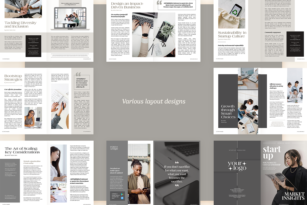 Startup Magazine Volume 2, a Magazine Template by Creatif Foundry (Photo 4 of 7)