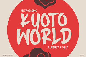 Kyoto World - Japanese Style Font, a Font by Flawless And Co