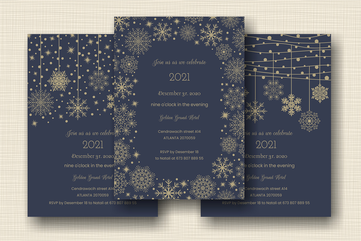 New year invitation set, an Invitation Template by NataLito (Photo 1 of 4)
