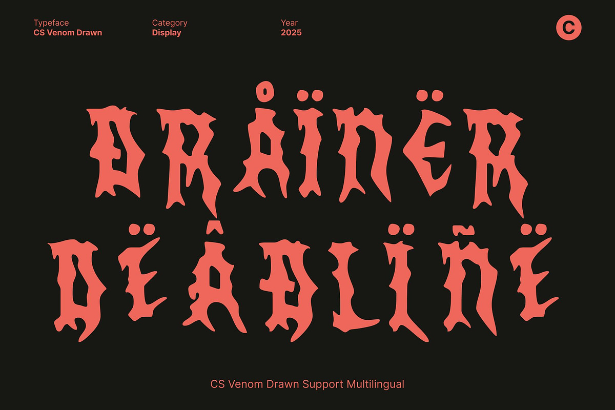 CS Venom Drawn, a Blackletter Font by Craft Supply Co. (Photo 5 of 8)