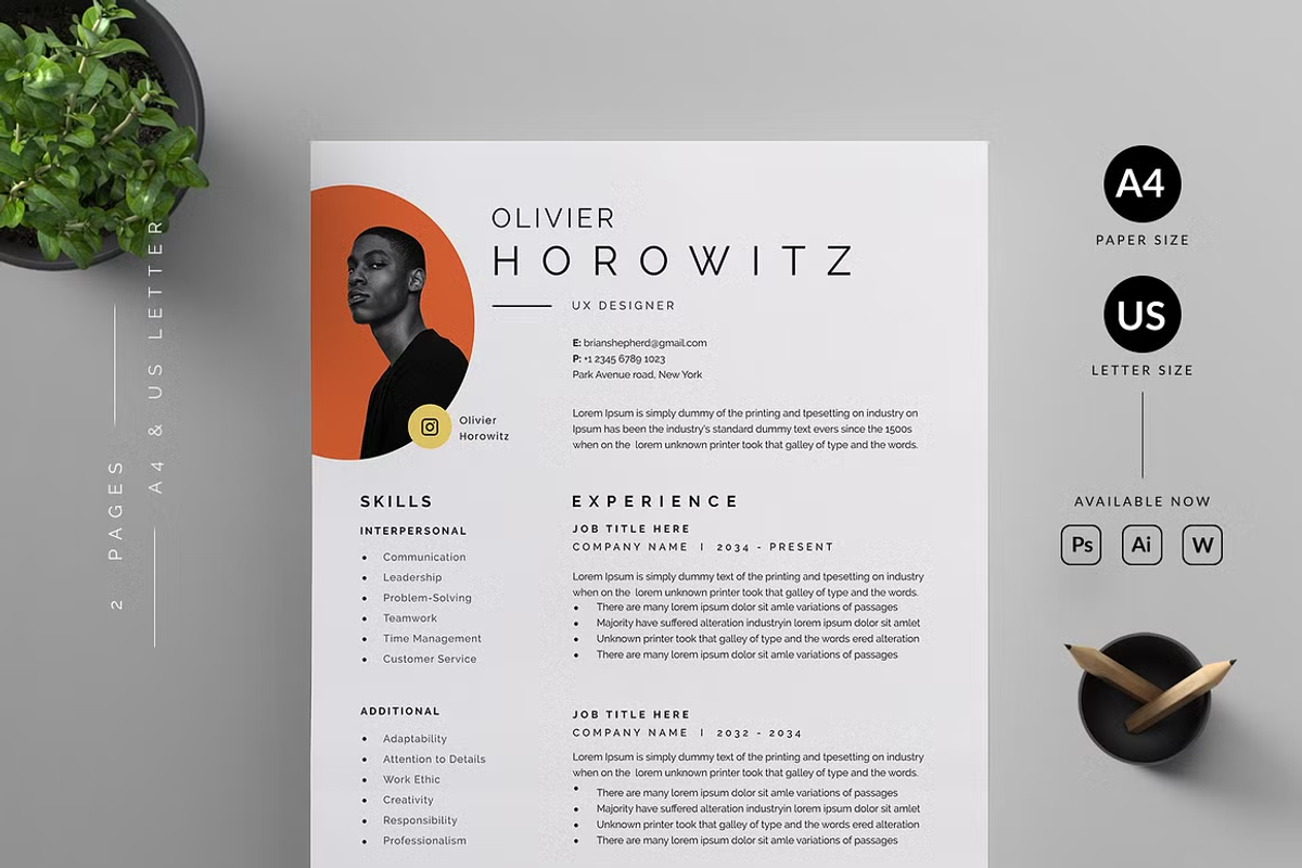 Resume/CV Bundle, a Resume Template by Reuix Studio (Photo 12 of 21)